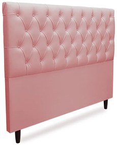 Cabeceira Cama Box Solteiro 90cm Nicole Suede Rosa - Sheep Estofados - Rosa