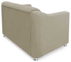 Namoradeira Cecilia 2 Lugares Suede Nude 1,20 m Decorativa Sala Recepção