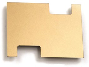 Arandela Uneve Retangular Plana 1,7X16X12,2Cm 2Xled 5,5W 2700K - Old A... (DOURADO FOSCO, 110V)