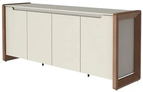 Buffet Bristol Tampo Off White Fosco Base Natural 1,80cm - 70363 Sun house