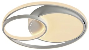Plafon Argos Redondo Com Aros Ø50X06Cm Led 56W 3000K Bivolt Branco - U... (Branco)