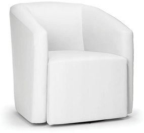 Poltrona Decorativa Base Giratória Kit 2 Stella Max Sintético D03 - D'Rossi - Branco