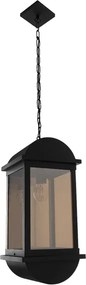 Pendente Vidro Aluminio Preto Toscana Arc