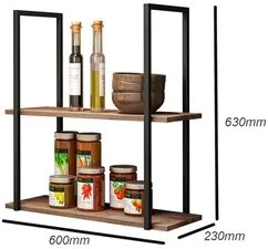Prateleira Decorativa Multifuncional Estilo Industrial Loft D09 Demoli