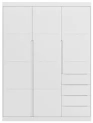 Guarda Roupa Infantil 3 Portas 4 Gavetas Lua Z39 Branco - Mpozenato