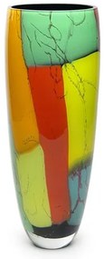 Vaso 333 MS Lascas Coloridas Murano Cristais Cadoro