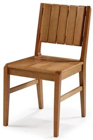 Cadeira Salvador Verniz Mel Encosto Ripado 43cm - 60446 Sun House