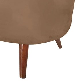 PUFF BANQUETA DECORATIVA DORA REDONDO SU - Marrom Rato