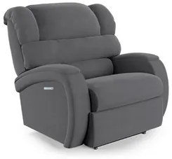 Poltrona do Papai Reclinável Kalie Elétrica Botão LED FH9 Veludo Cinza