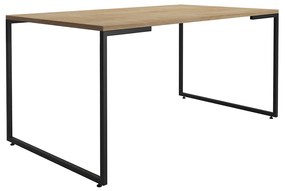 Mesa Sala de Jantar Industrial Porto 160cm Natural/Preto - D'Rossi