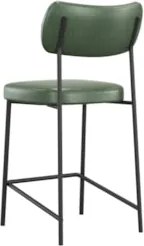 Banqueta Cozinha Média Milli Sintético Verde A14            - Mpozenat