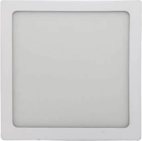 Plafon Led De Sobrepor Quadrado Branco 24W Panel - LED BRANCO FRIO (6000K)
