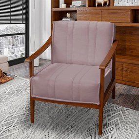 Poltrona Decorativa Vincenzza Veludo Crepe