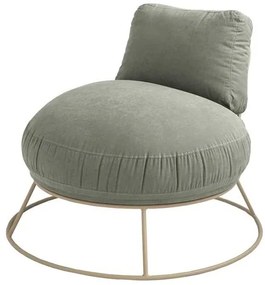 Poltrona Disk Sarja Sálvia Base Aço Carbono Taupe - 74317 Sun House