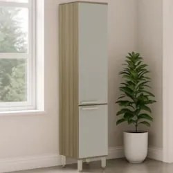 Paneleiro Armário de Cozinha 40cm 2 Portas Nádia Mocca/Avelã L01 - Mpo