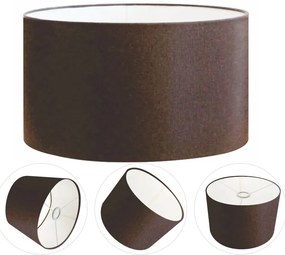 Cúpula Abajur Cilíndrica Cp-7025 Ø50x30cm Café