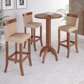 Mesa Decorativa Bistrô Dionísio 65X65 Redondo Imbuia G42 - Gran Belo