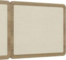 Cabeceira Casal e Queen Com 2 Mesas Laterais Arlo A10 Hanover/Dourado