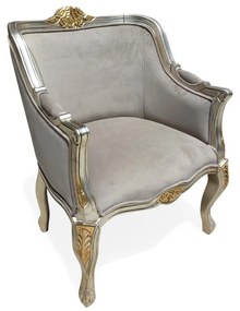 Poltrona Provençal Entalhada Madeira Maciça Design Clássico