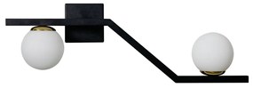 Arandela Zig 57X22X15Cm 2Xg9 / Globo Ø12Cm | Usina 16833/2 (TT-M Titânio Metálico, FOSCO)