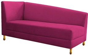 Recamier Valéria 140cm Lado Direito Suede Pink - ADJ Decor