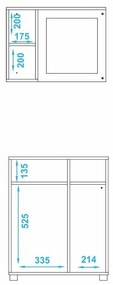 Gabinete Conjunto de Banheiro 2 Gaveta Espelheira Branco