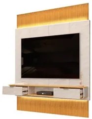 Painel Para TV 75 Pol Canelado Extensível Piso ao Teto D04 Quartzo/Ced