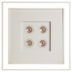 Embutido Bore Pro 62X62X09Cm 04Xar70 Led 49,2W Bivolt | Usina 19203/62 (PT - Preto Texturizado, 4000k)