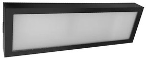 Plafon Led Sobrepor Retangular 27W Preto - LED BRANCO QUENTE (3000K)