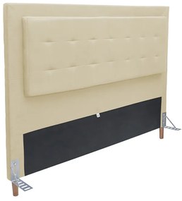 Cabeceira Cama Box Casal 140cm Paris Suede Bege - Sheep Estofados - Bege