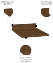 Tampo Para Balcão de Cozinha 40cm Dora Z06 Nogueira - Mpozenato