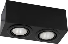 Plafon De Sobrepor Aluminio 11X26cm - PRETO