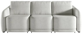 Sofá Cama Modulado Retrátil e Reclinável Decorativo Varsóvia 276cm Bouclê Cinza G33 - Gran Belo