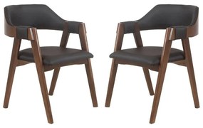 Conjunto 2 Cadeiras de Jantar Ottawa Cappuccino Korino Preto