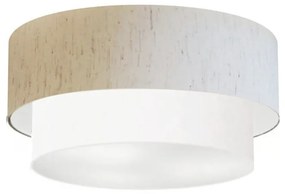 Plafon Para Banheiro Cilíndrico SB-3017 Cúpula Cor Linho Bege Branco