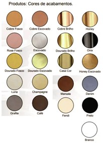 Abajur Ela 49X13X17,5Cm Metal Alumínio E Vidro 01Xmr11 / 01Xg9 - Old A... (DOURADO FOSCO)