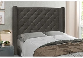 Cabeceira Cama Box Casal Queen 160cm Vicenza Suede Cinza- Sheep Estofados - Cinza