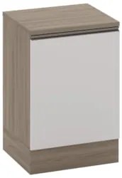 Balcão de Cozinha 58cm 1 Porta Grace Carvalho Oak/Off White Z44 - Mpoz