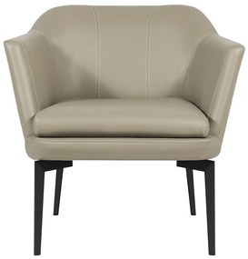 Poltrona Decorativa Rosalie Couro Bege G34 - Gran Belo