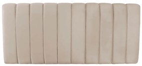 Calçadeira com Painel Olivia Queen 160 cm Veludo - D'Rossi - Bege