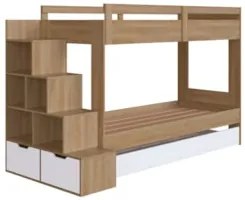 Treliche Infantil Com Escada e Nichos Infix C06 Aveiro/Branco - Mpozen