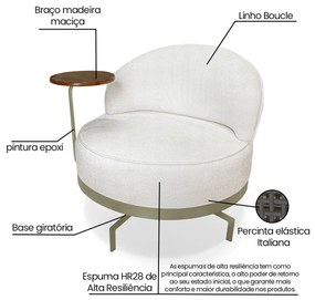 Poltrona Indonésia SPZ Decorativa Sala Boucle -  ADJ Decor