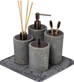 Conjunto Banheiro 4 Pçs Petra - Bronze Escovado  Bronze Escovado