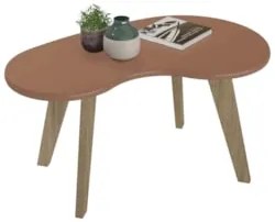 Mesa de Centro Orgânica 90cm Para Sala Cassia Terracota A09 - Mpozenat