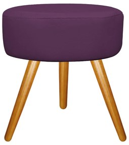 Kit 02 Puffs Sofia Palito Mel Suede Roxo - ADJ Decor