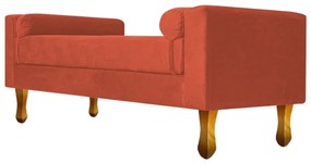 Recamier Félix Queen Size 160cm Suede Terracota - ADJ Decor