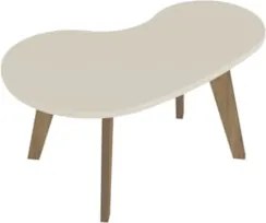 Mesa de Centro Orgânica 90cm Para Sala Cassia Off White A09 - Mpozenat