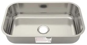 Cuba de Embutir Tramontina 56 x 34 x 14 cm Basic 56 BL Standard em Aço Inox Sem Válvula