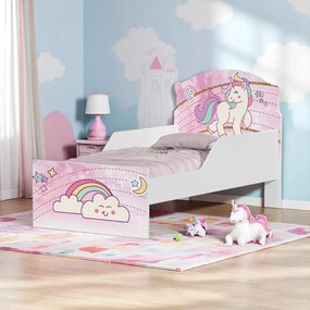 Mini Cama Infantil 153,2x79cm com Proteção Lateral Personagens K02 - D'Rossi - Unicórnio