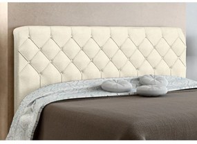 Cabeceira Paris Cama Box Solteiro 90 cm Suede Bege D'Rossi